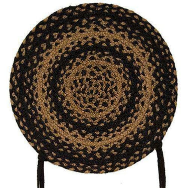 Braided Ebony Chair Pad, Coaster, Trivet & Placemat - The Fox Decor